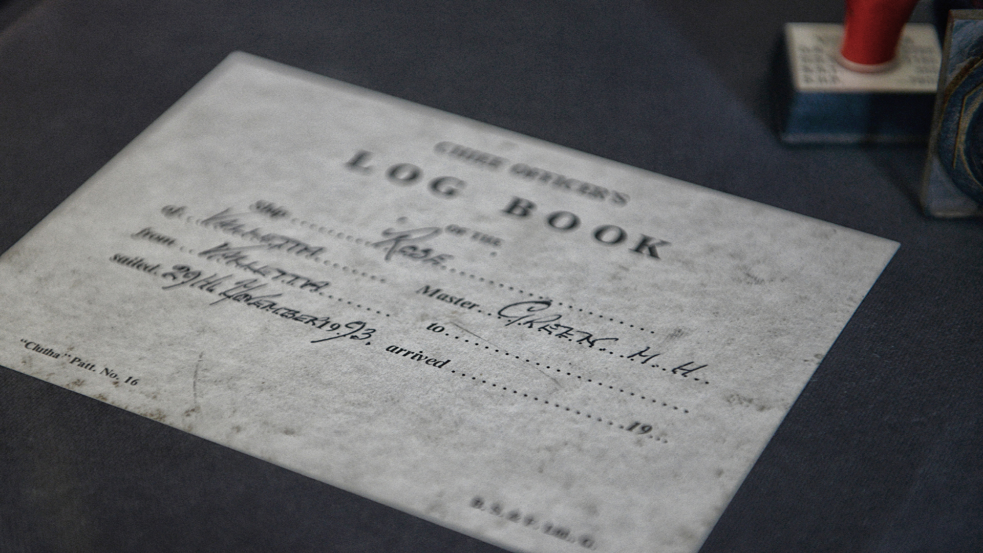 A logbook for the Valletta registered vessel Rose